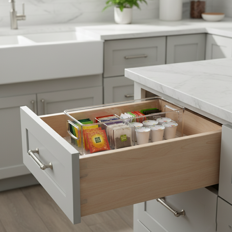 PureView Acrylic Organizer Tray with Handles