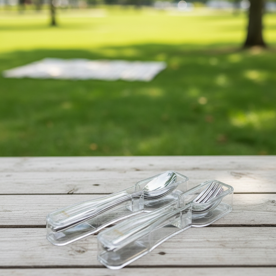 Deluxe Spoons & Forks Holder with Lid (6260) by Limon