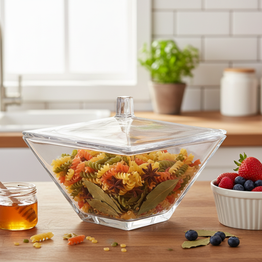 Premium TreatVue Glass Storage Box – Elegant Designer Glassware | Adornia.pk