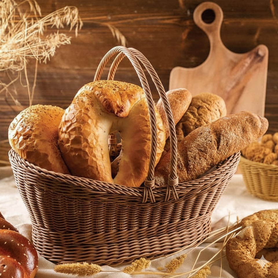 Woven Handmade Basket with Handles (51013) by Ziba