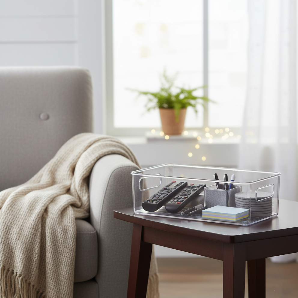 PureView Acrylic Organizer Tray with Handles