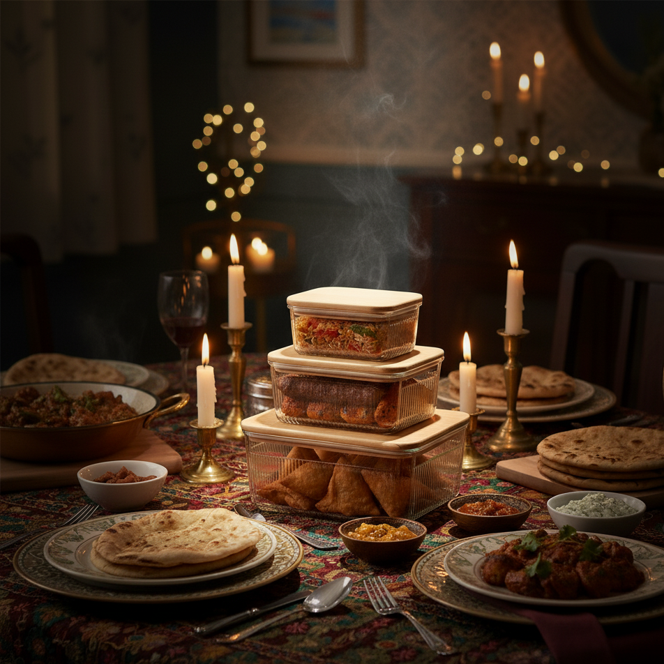 Robust 3-Piece Glass Container Set with Wooden Lid (2211) By Limon