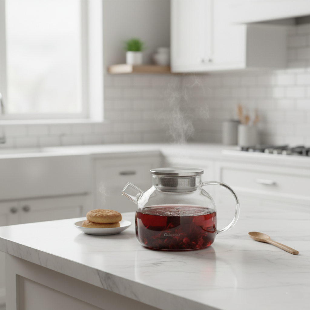 Borosilicate Glass Teapot with Stainless Infuser