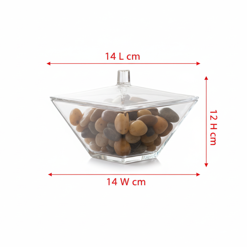 Premium TreatVue Glass Storage Box – Elegant Designer Glassware | Adornia.pk