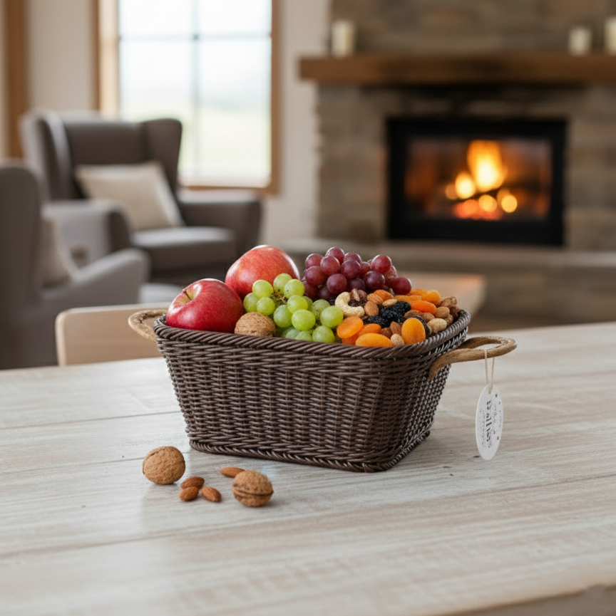 Handmade Square Basket with Handles by Ziba