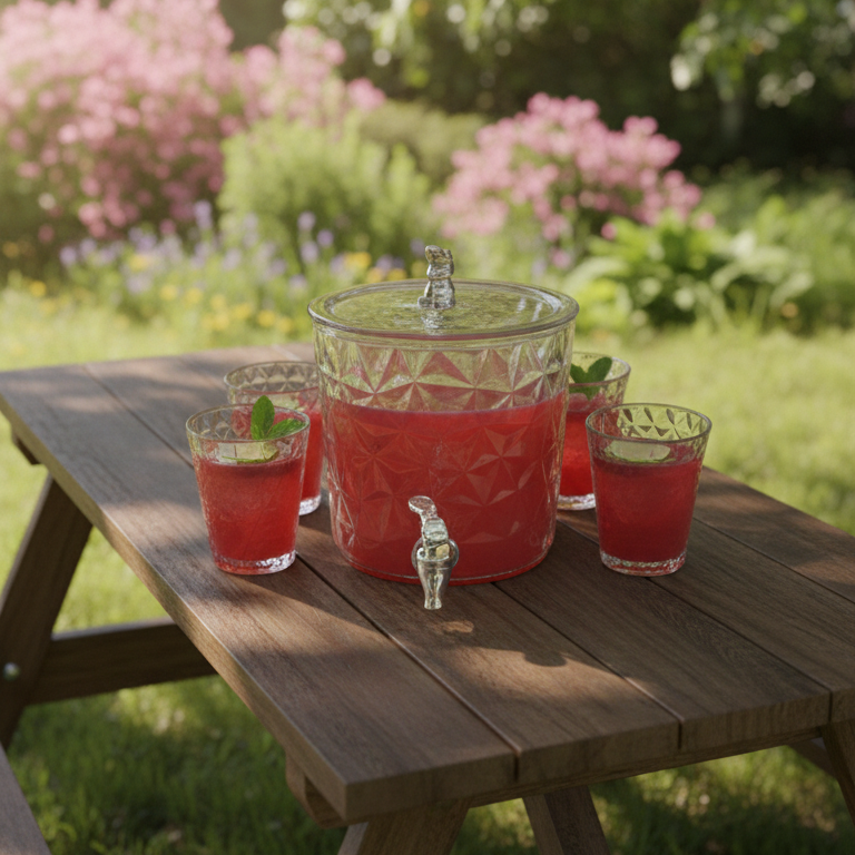 Silver Bear Frosted Beverage Dispenser Set