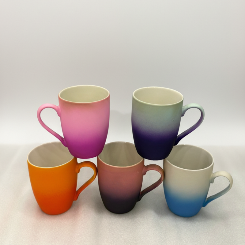Modern Aesthetic Fade Design Ceramic Mugs