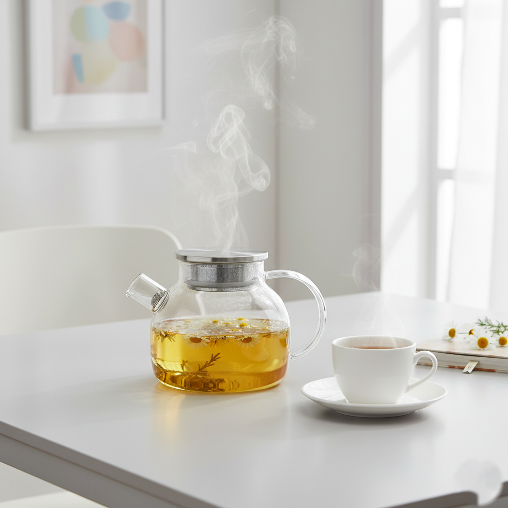 Borosilicate Glass Teapot with Stainless Infuser