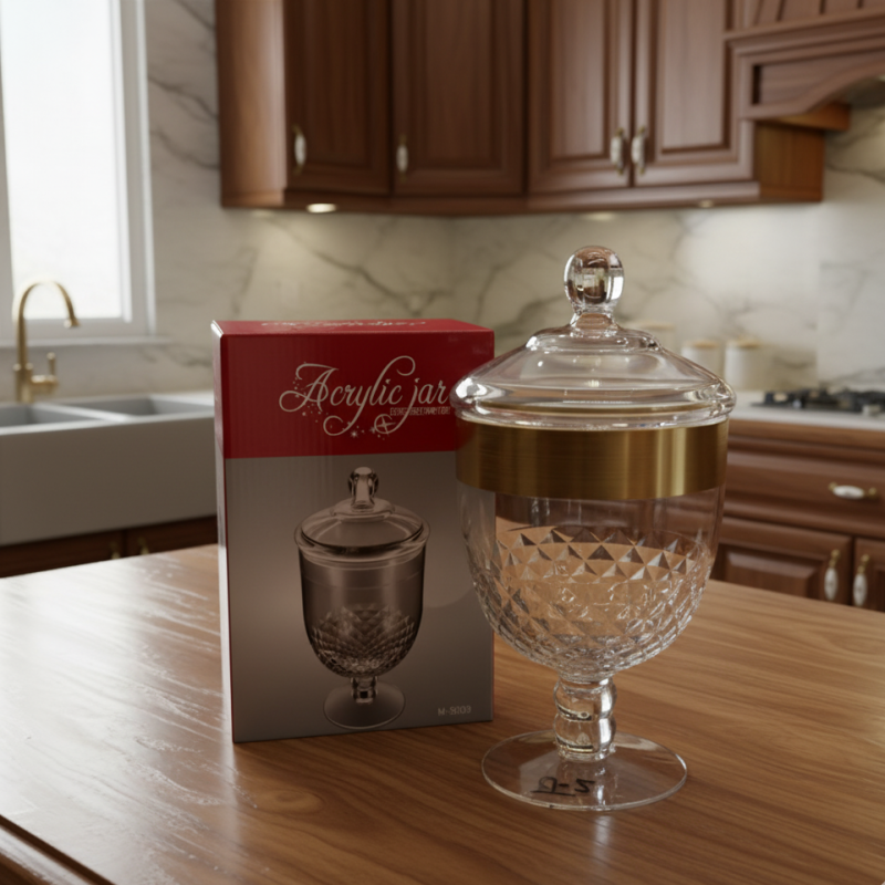 CrystalClear Acrylic Storage Jar – Durable & Airtight Container