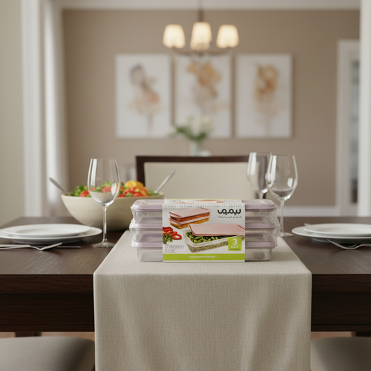 FreshSeal Rectangular Storage Box (Pack of 3) by Limon