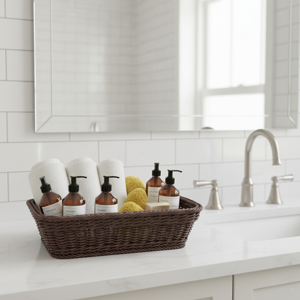 Handmade Rectangular Basket (51046) by Ziba