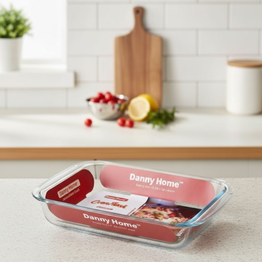 Danny Home Pyrex Glass Oven Baking Pan 1Pcs – Capacity – 1.8Liter
