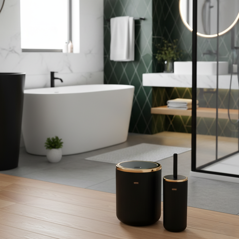 Elite Ribbed 2-Piece Bathroom Set (173) By Duman