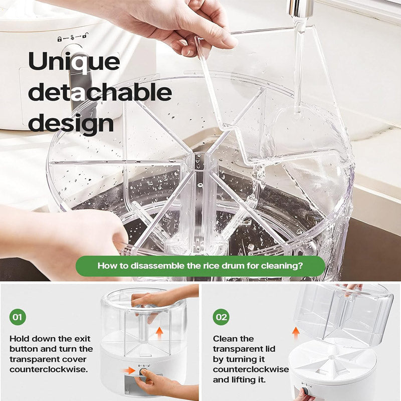 6 Grid Grain Storage Container Dispenser Rotatable