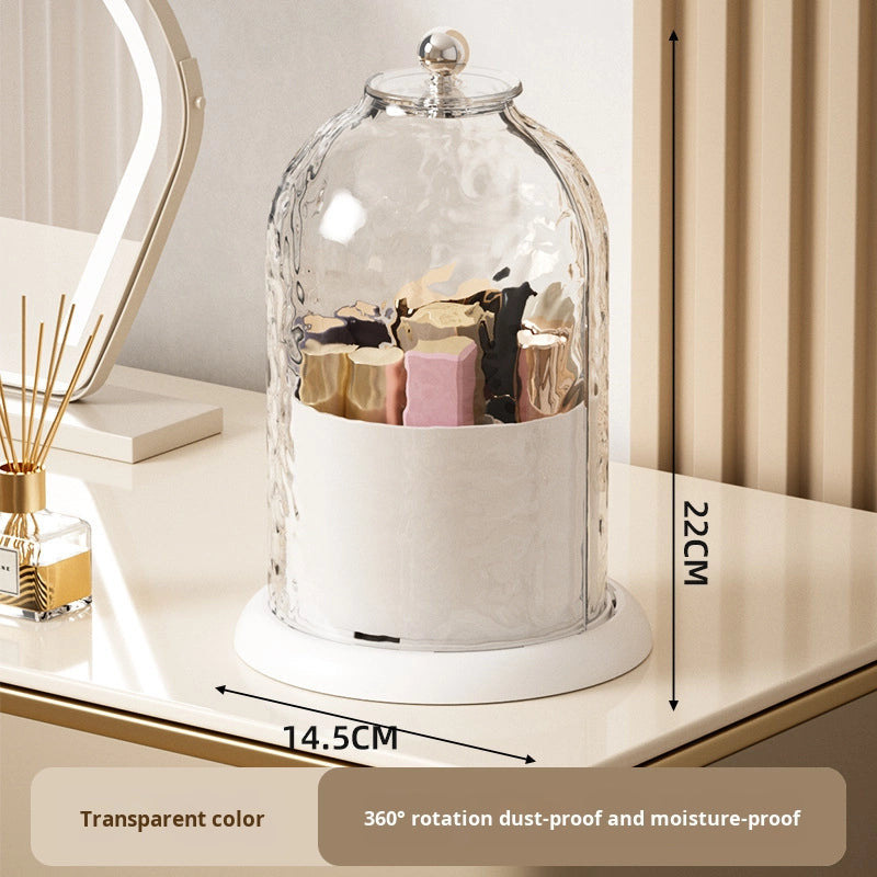 GlamSpin Rotating Makeup Brush Organizer – Dust-Proof Tube with Compartments