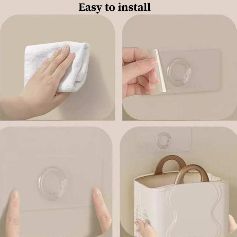 Hanging Laundry Hamper with Carry Handle | Foldable Plastic Laundry Basket & Wall Storage Organizer