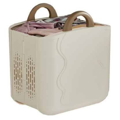 Hanging Laundry Hamper with Carry Handle | Foldable Plastic Laundry Basket & Wall Storage Organizer