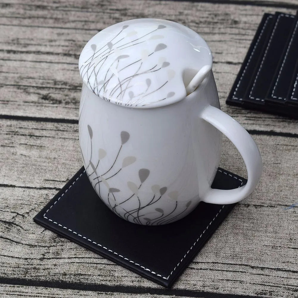 Leather Coasters (6 Pcs Set)