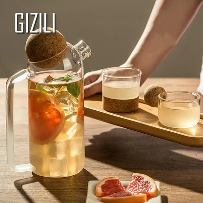 Heat-Resistant Glass Teapot with Wooden Lid – Elegant Tea Pot