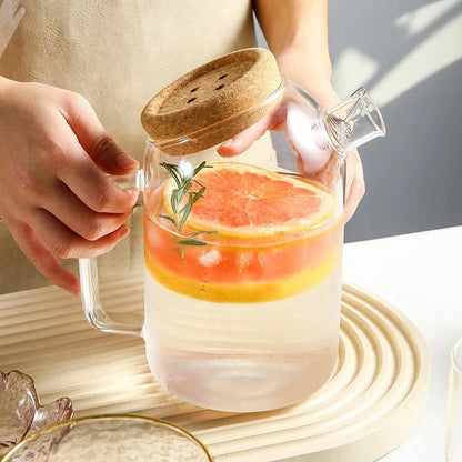 إبريق فلتر المياه المصنوع من زجاج البورسليكات 