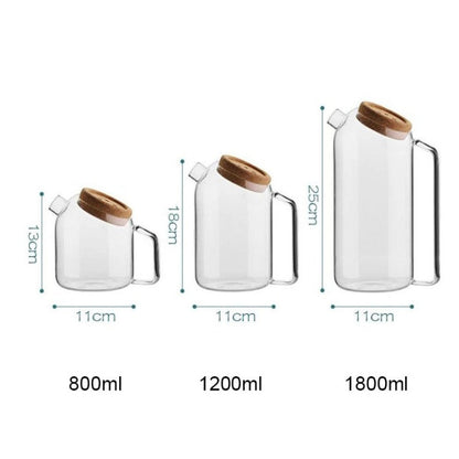 إبريق فلتر المياه المصنوع من زجاج البورسليكات 