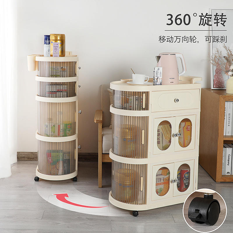 Living Room Bedroom Baby Cupboard Plastic Wardrobe Kitchen Folding Cupboard Organizer with Wheels