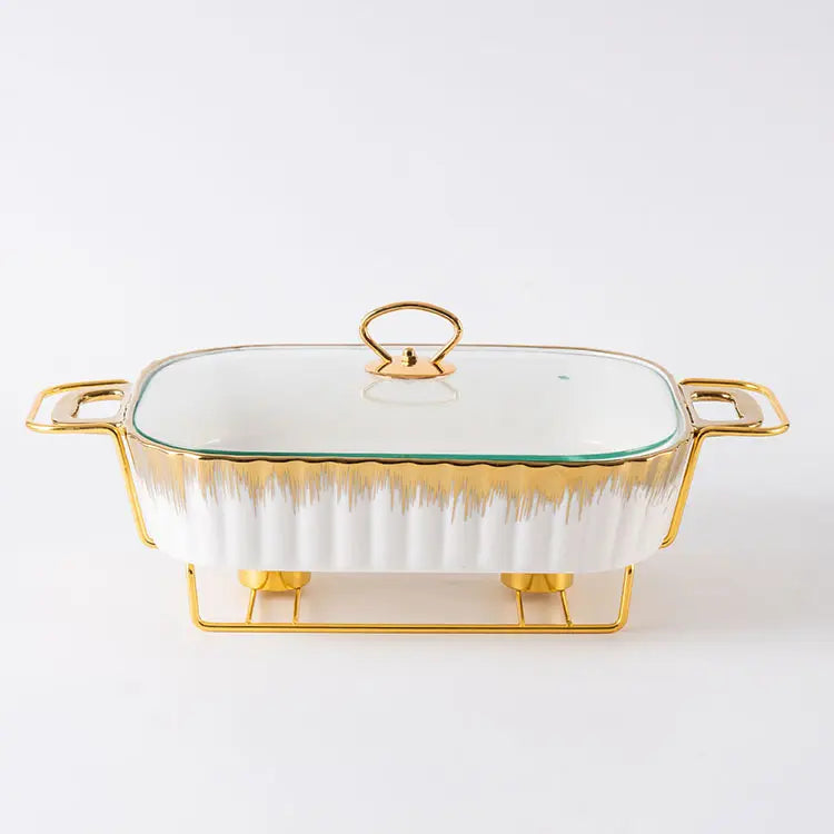 3 Pcs Ceramic Warming Tray