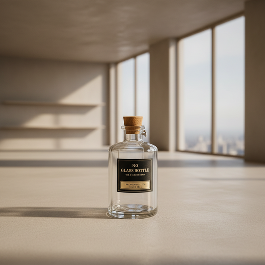 Ziba Premium Vintage Glass Drink Bottle – Elegant Reusable Bottle with Cork Seal