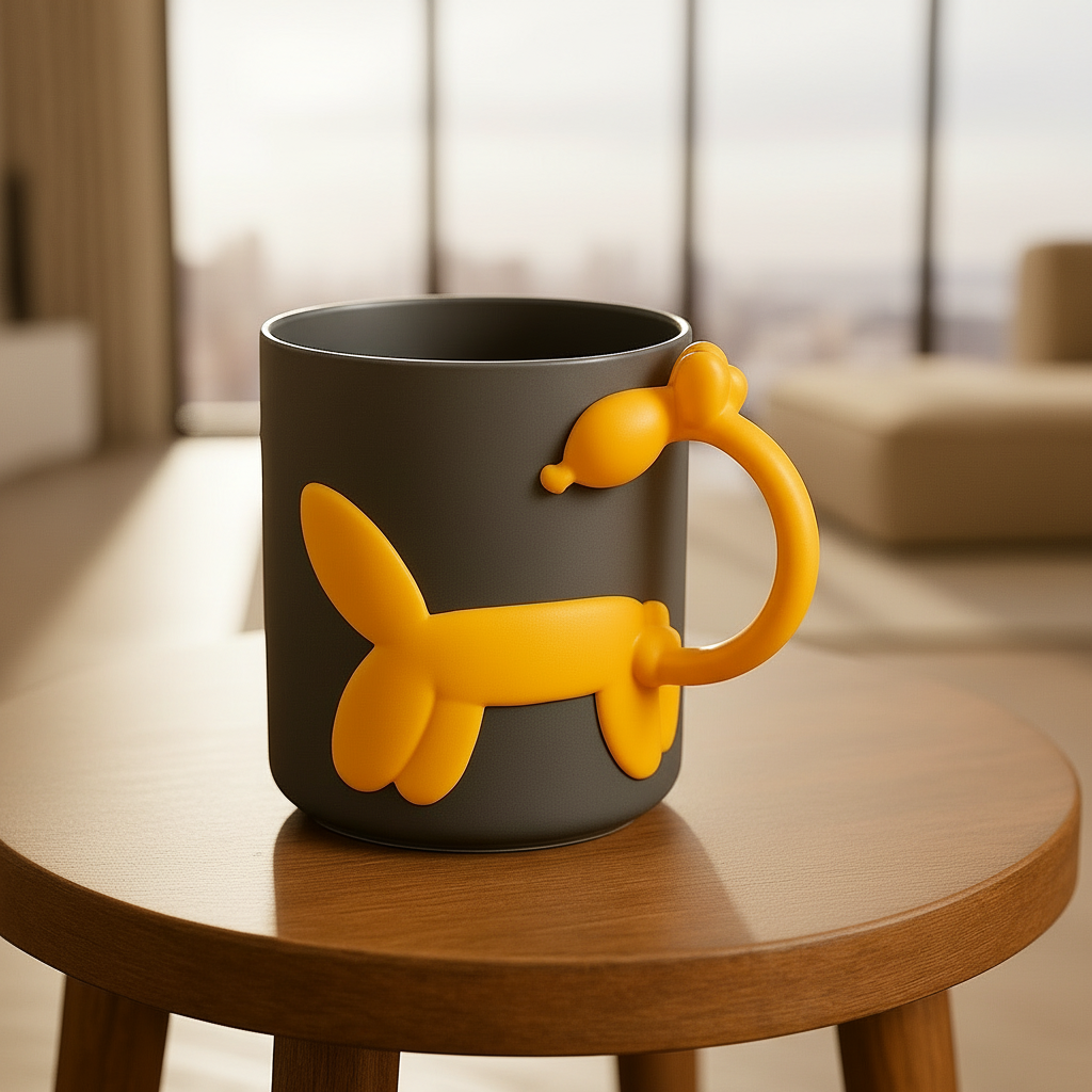 Ziba Balloon Dog Handle Mug – Cute Premium Kids’ Drinking Cup