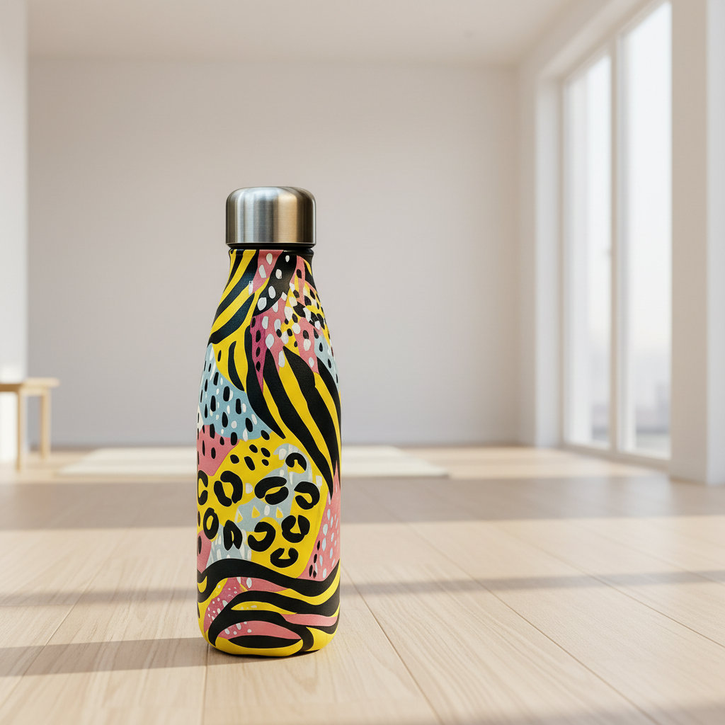 Luxury Printed Stainless Steel Insulated Water Bottle – Leakproof, Hot & Cold, 1 Pc