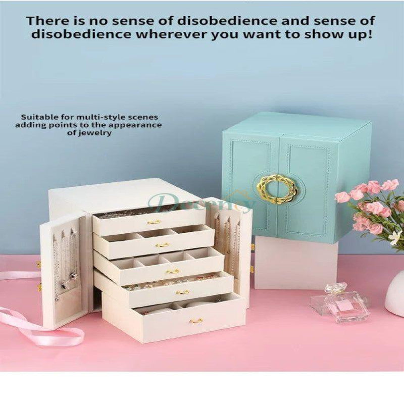 Multilayer Leather Drawer Jewelery Organiser