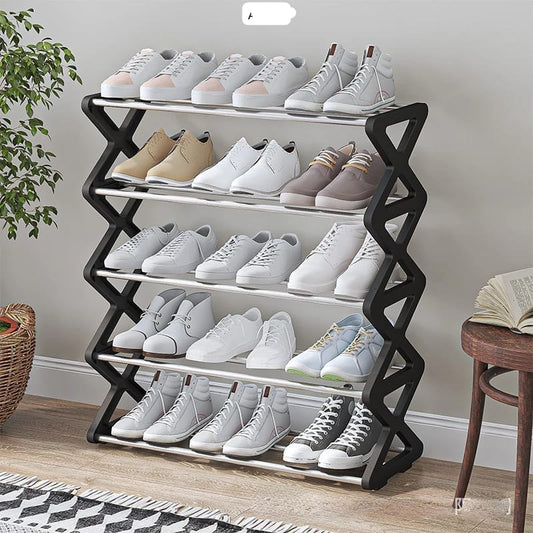 5 Layer Folding Shoe Rack Organizer heavy quality steel pipe