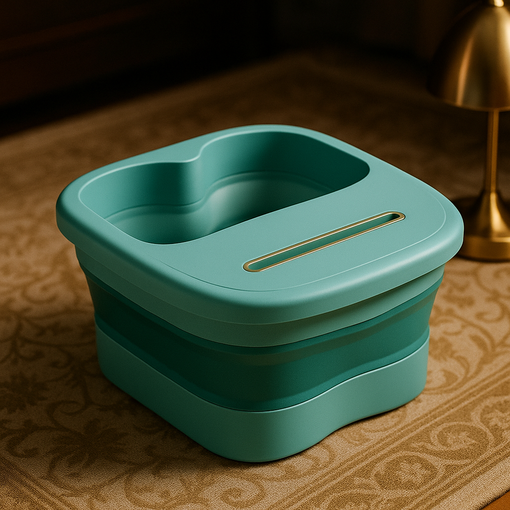 Collapsible Foot Spa Bucket with Lid – Portable Foot Soaking Tub for Home Pedicure & Relaxation