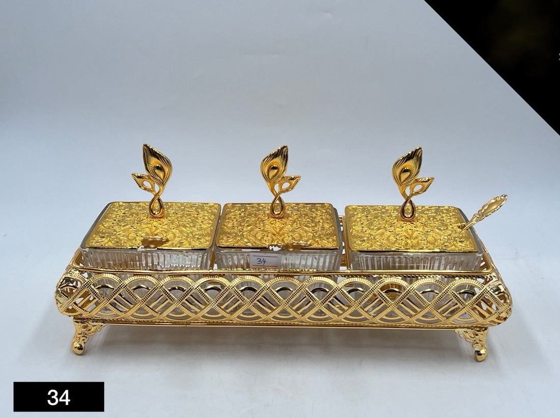 Royal Golden Partition Jar Set