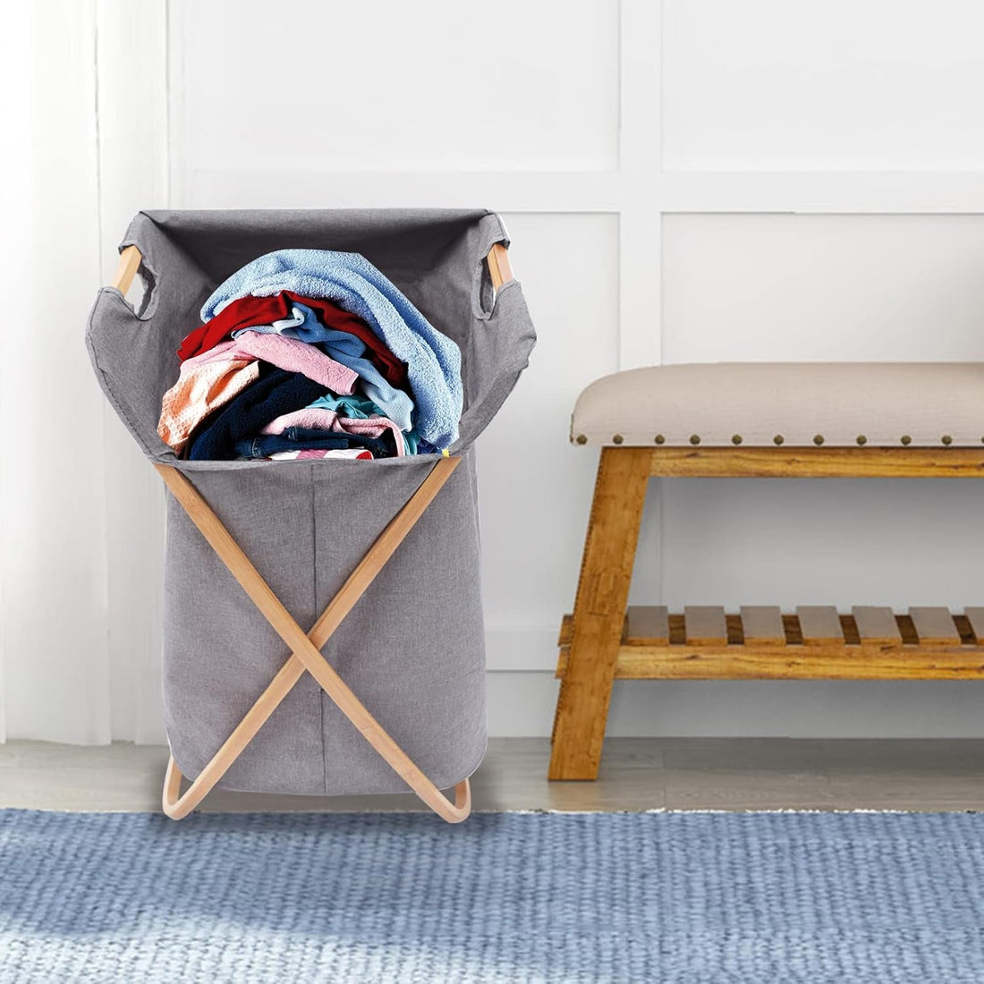 Large Bamboo Laundry Basket