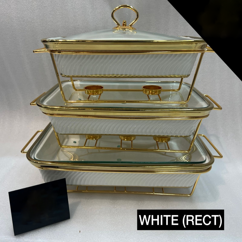 Luxury Porcelain Rectangle Chafing Dish