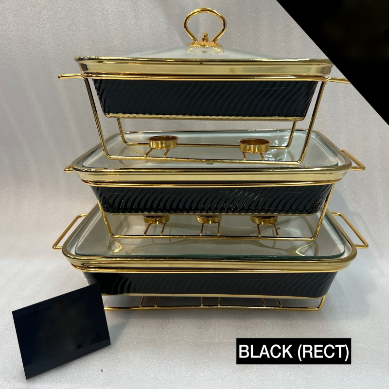 Luxury Porcelain Rectangle Chafing Dish