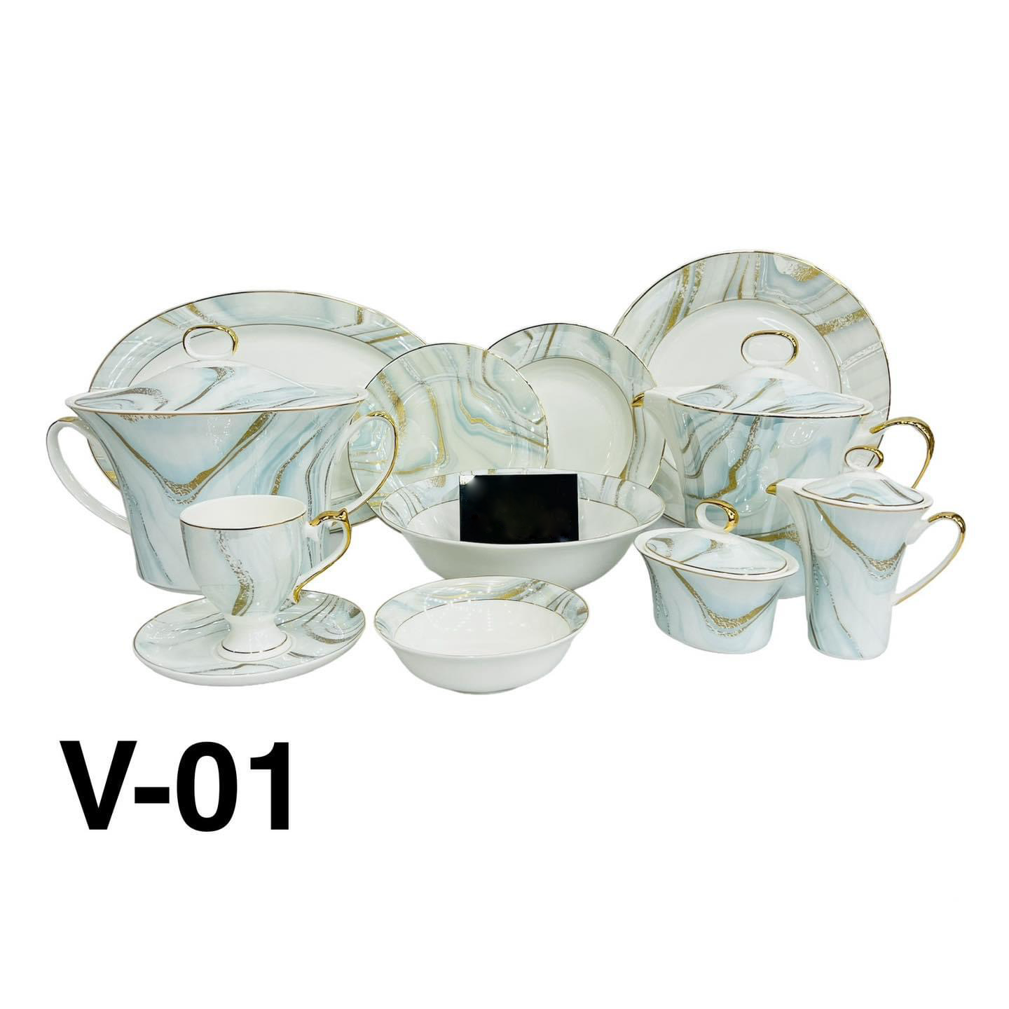 Luxury Style 61Pcs Dinner Set