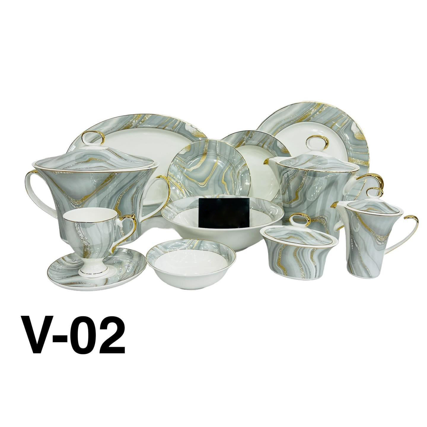 Luxury Style 61Pcs Dinner Set