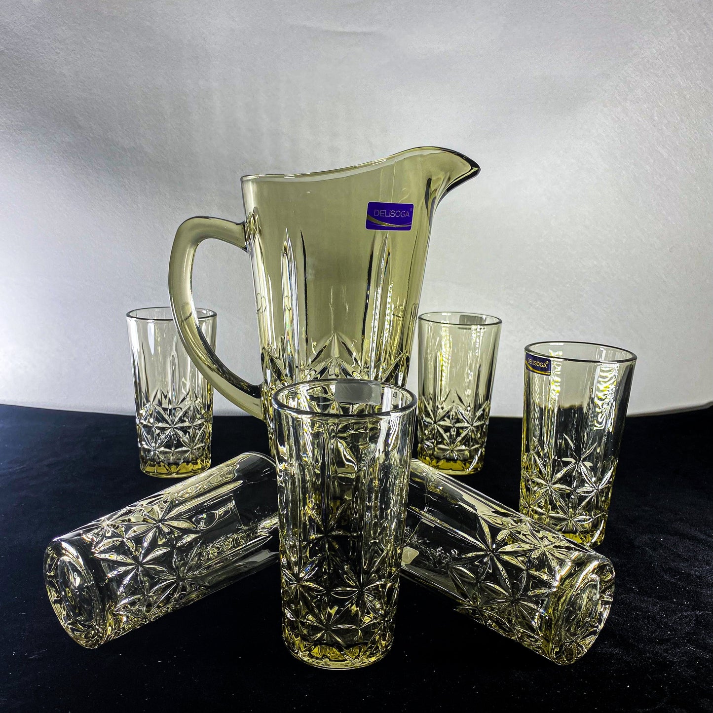 Water Jug Set with Six Glasses"