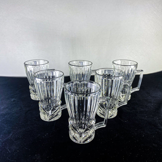 Radiant Crystal Glass Mug Set for Water and Juice