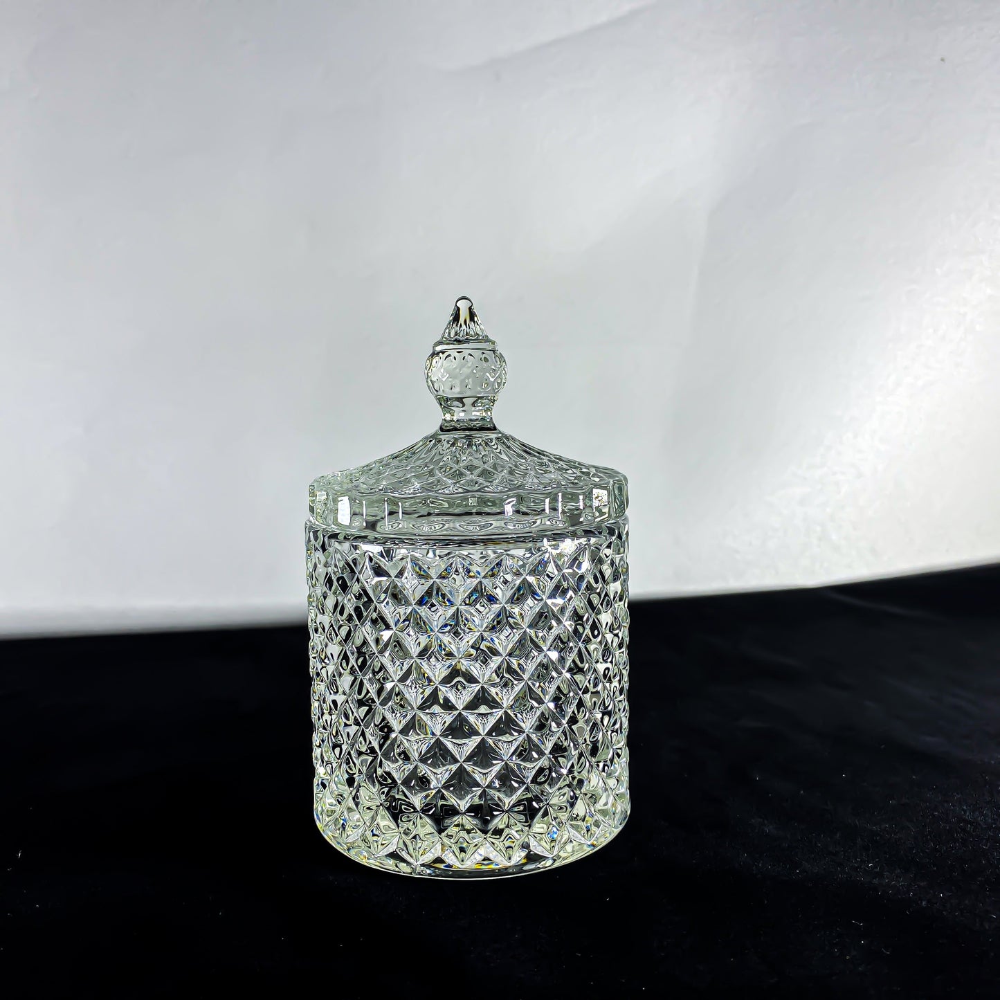 Luxurious Dry Fruit Candy in Secure Crystal Jar. 86.5mm