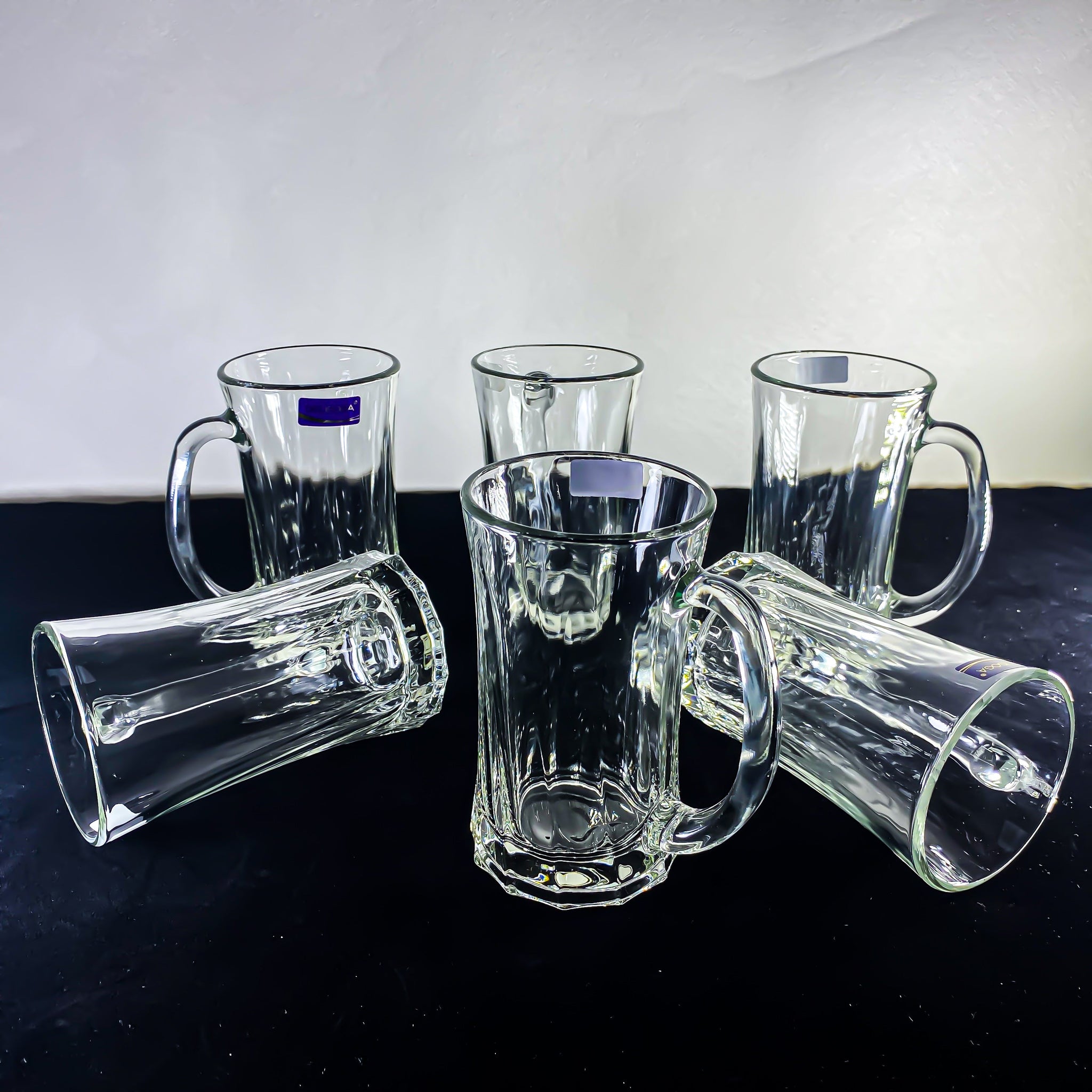 RADIANT CRYSTAL GLASS MUG SET FOR WATER AND JUICE , 320ml