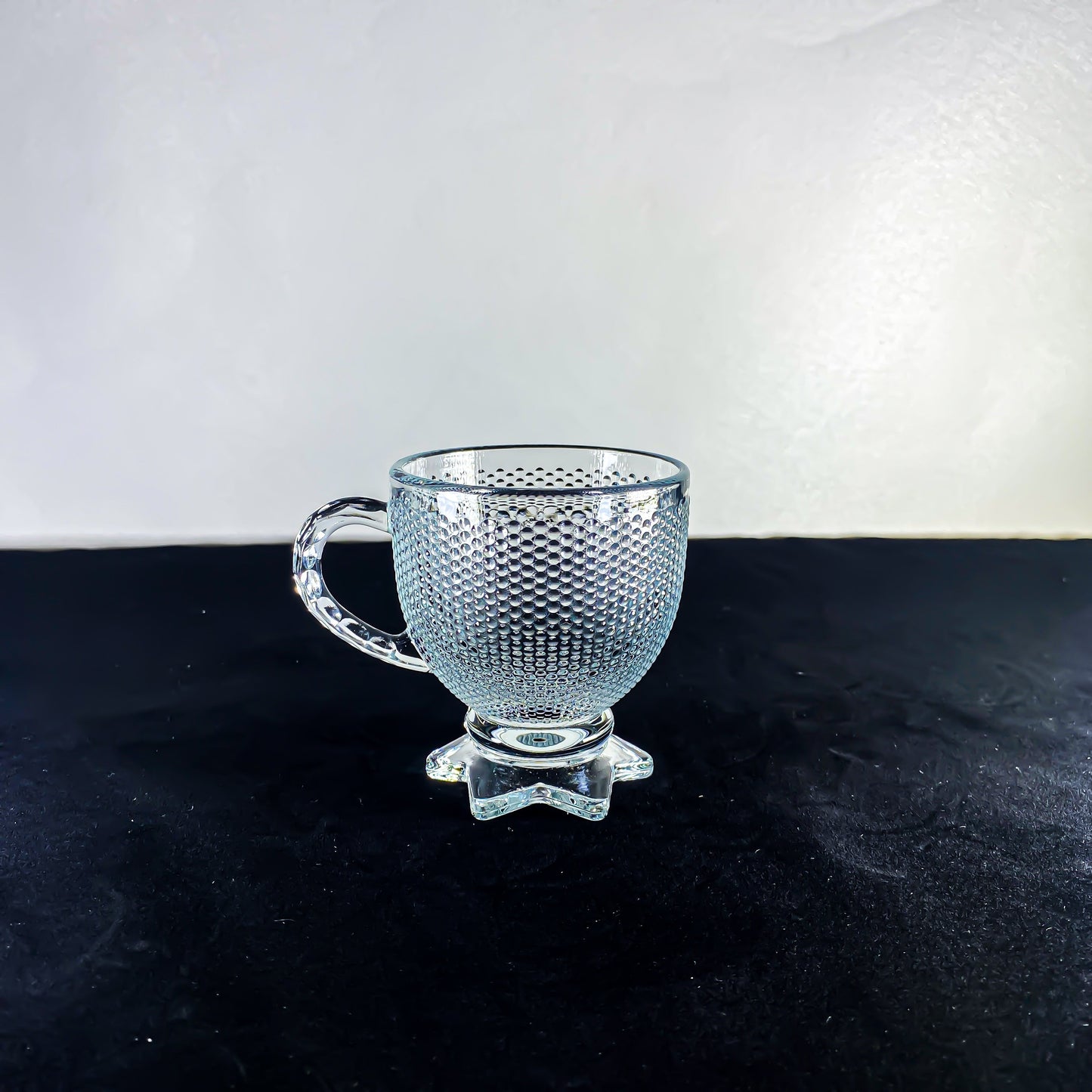 SET OF 6 CRYSTAL-CUT GLASS TEA CUPS, 210ml