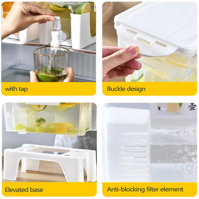 Cold Beverage Dispenser With Stand 3.5L