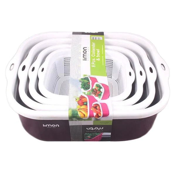 Limon Bowls & Colander 8 Pcs