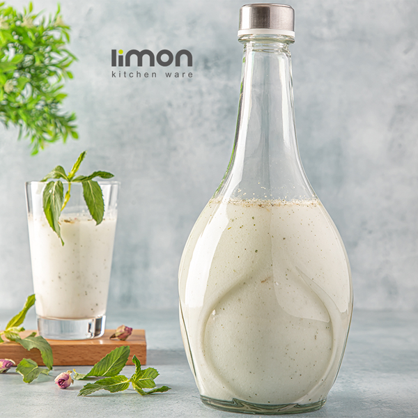 Limon Glass Bottle With Steel Lid