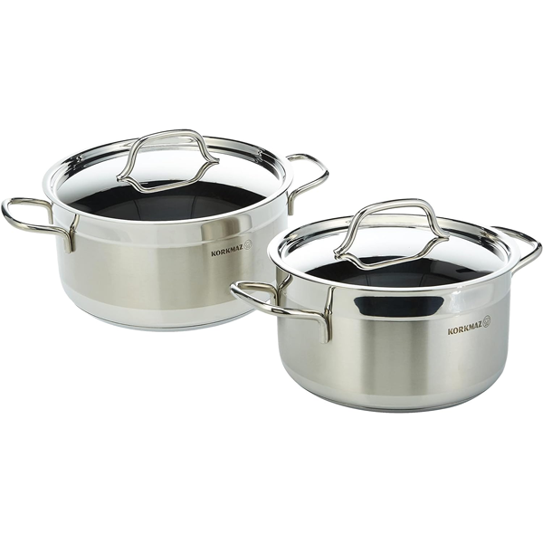 Korkmaz Stainless Steel Cookware 9pcs Set