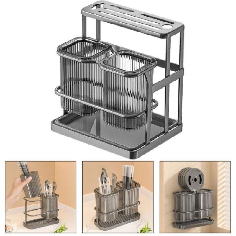 Kitchen Cutlery Holder Spoon Fork Storage Rack Organizer Utensils Chopstick Box