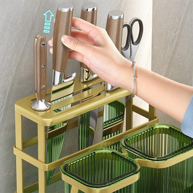 Kitchen Cutlery Holder Spoon Fork Storage Rack Organizer Utensils Chopstick Box